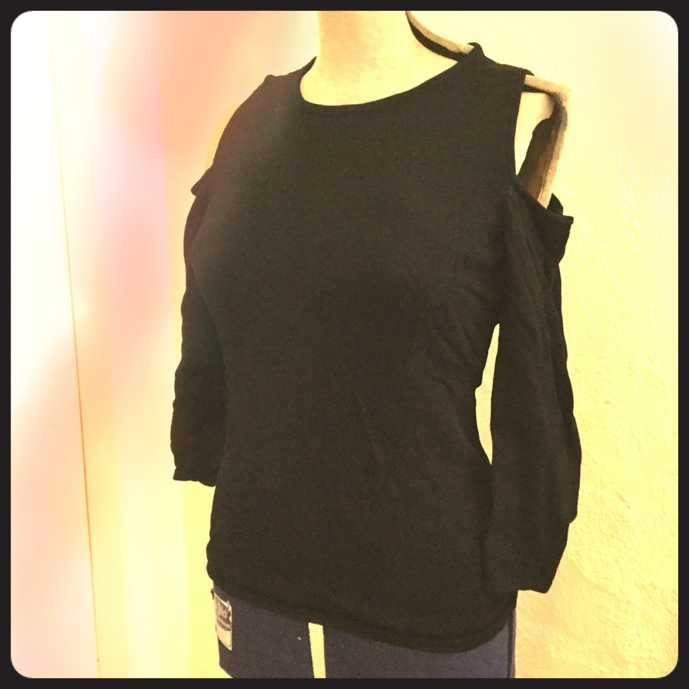 INC International Concepts cold shoulder sweater L